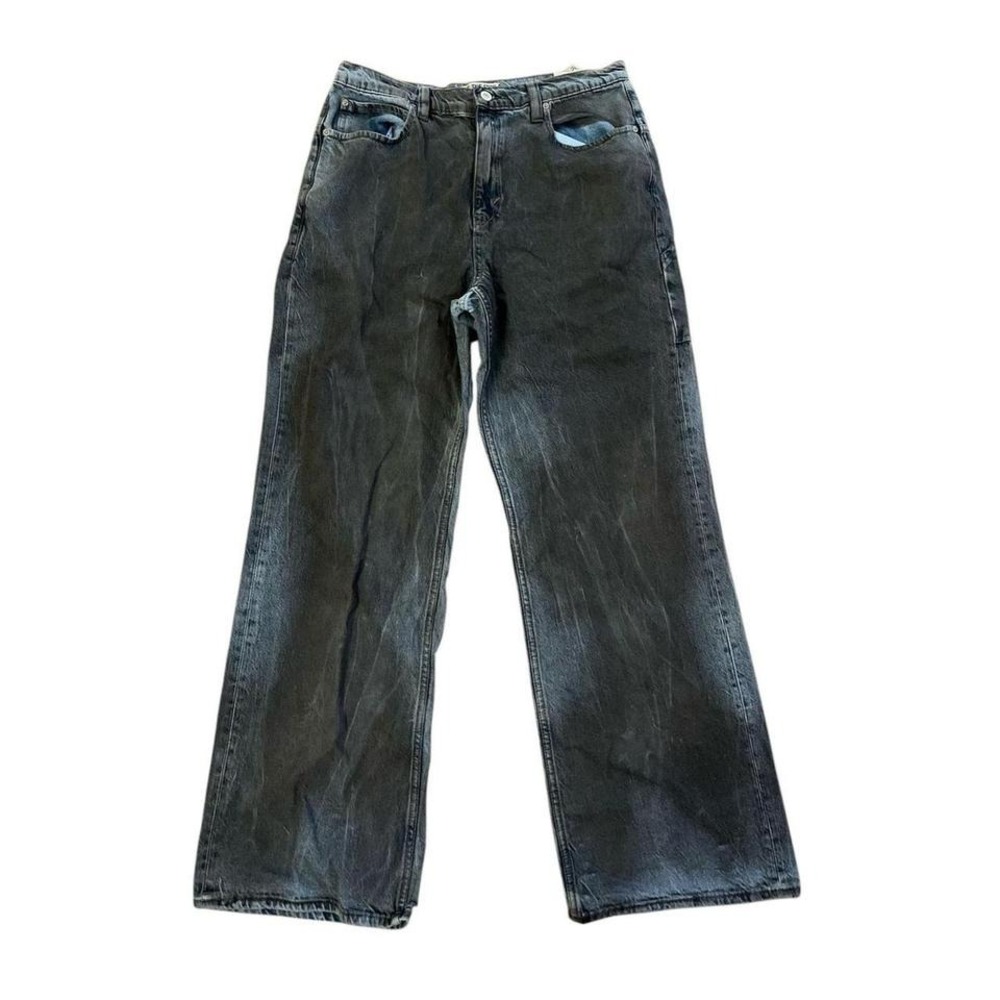 We The Free Wide Leg Carpenter Jeans Distressed Denim Relaxed Fit 31